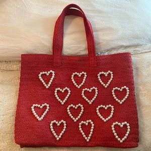 Btb Los Angeles Heart Pearl Beach Bag